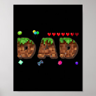 Moeder en vader van de jarige Pixel Game Matchin Poster