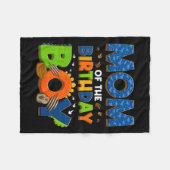 Moeder en vader van de verjaardag jongen dinosauru fleece deken (Voorkant (Horizontaal))