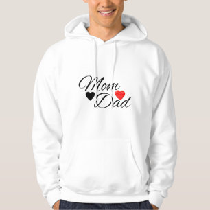 Moeder- en vaderhart - Elegante typografie Familie Hoodie