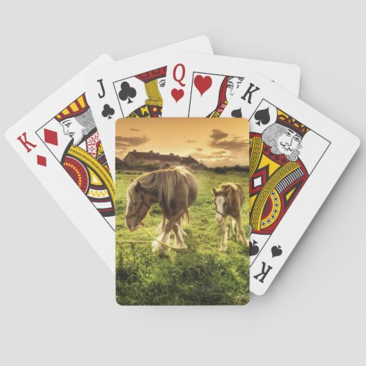 Moeder- en veefpaard speelkaarten (Achterkant)