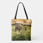 Moeder- en veefpaard tote bag (Achterkant)