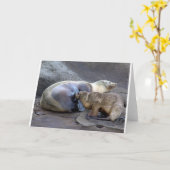 Moeder en verpleegster Pup NoteCard Kaart (Gele Bloem)