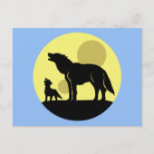 Moeder en Wolf Pup Briefkaart (Voorkant)