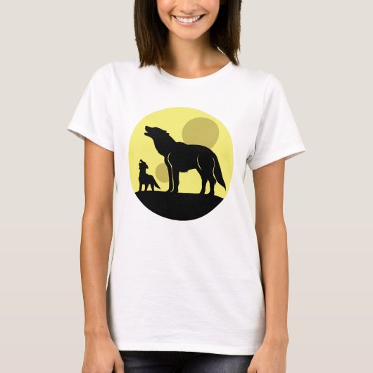 Moeder en Wolf Pup T-shirt (Voorkant)