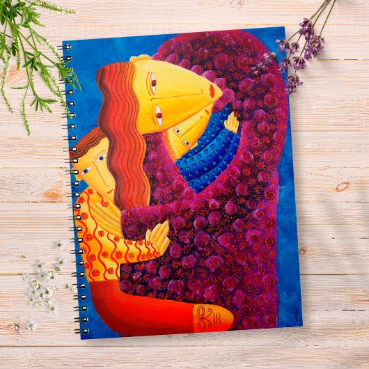 Moeder en Zonen Familie Schilderij Moderne Kunst Notitieboek