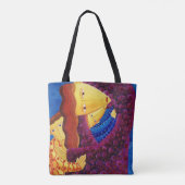 Moeder en zons Acrylverfgezin KunstTas Tote Bag (Achterkant)