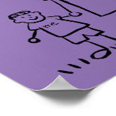 Moeder en zoon Aangepaste familiekarakters Art Pos Poster (Hoek)