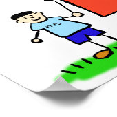 Moeder en zoon Aangepaste familiekarakters Art Pos Poster (Hoek)