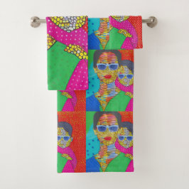 Moeder en zoon bad handdoek