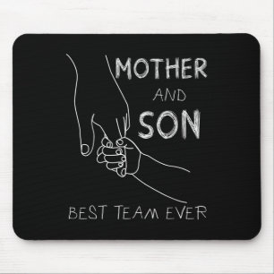 Moeder en zoon beste team ooit familie bijpassende muismat