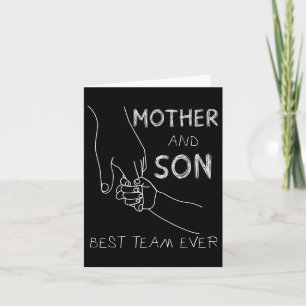 Moeder en zoon beste team ooit Familie Matching Mo Kaart