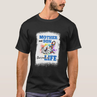 Moeder en zoon beste vrienden voor het leven Autis T-shirt