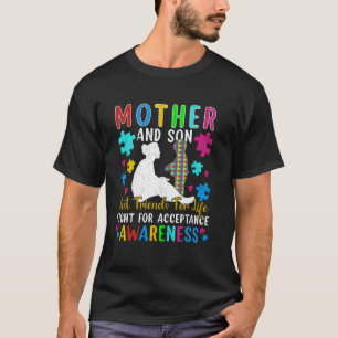 Moeder en zoon beste vrienden voor het leven Autis T-shirt