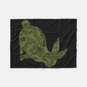 Moeder en zoon bijpassende camouflage Bunny Rabbit Fleece Deken (Voorkant (Horizontaal))