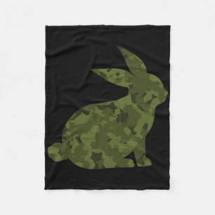Moeder en zoon bijpassende camouflage Bunny Rabbit Fleece Deken
