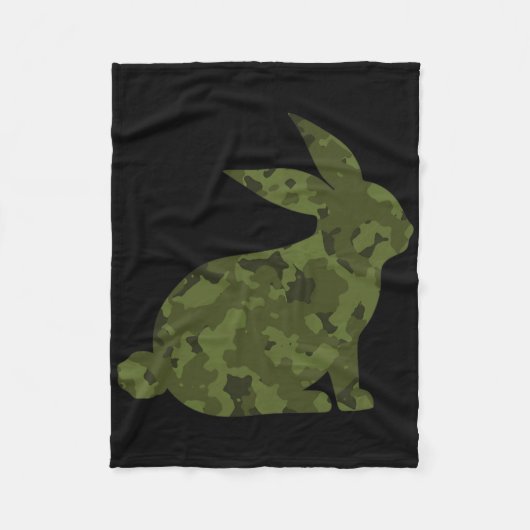 Moeder en zoon bijpassende camouflage Bunny Rabbit Fleece Deken (Voorkant)