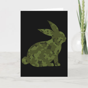 Moeder en zoon bijpassende camouflage Bunny Rabbit Kaart