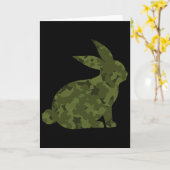 Moeder en zoon bijpassende camouflage Bunny Rabbit Kaart (Gele Bloem)