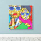 Moeder en zoon canvas afdruk (Insitu (Houten vloer))