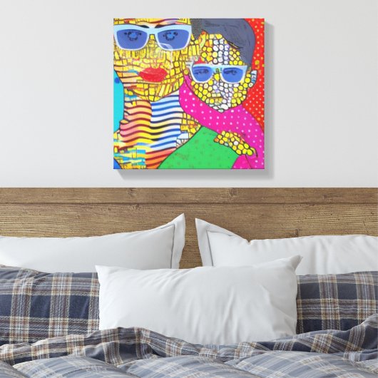 Moeder en zoon canvas afdruk (Insitu (Slaapkamer))