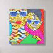 Moeder en zoon canvas afdruk (Voorkant)