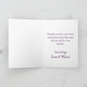 Moeder en zoon fijne moederdag kaart (Binnen)