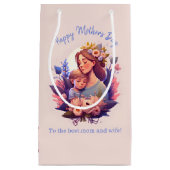 Moeder en zoon Happy Moederdag Klein Cadeauzakje (Voorkant)