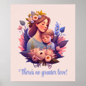 Moeder en zoon Happy Moederdag Poster (Voorkant)