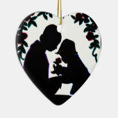 Moeder en zoon keramisch ornament (Rechts)