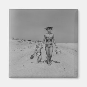 Moeder en zoon magneet