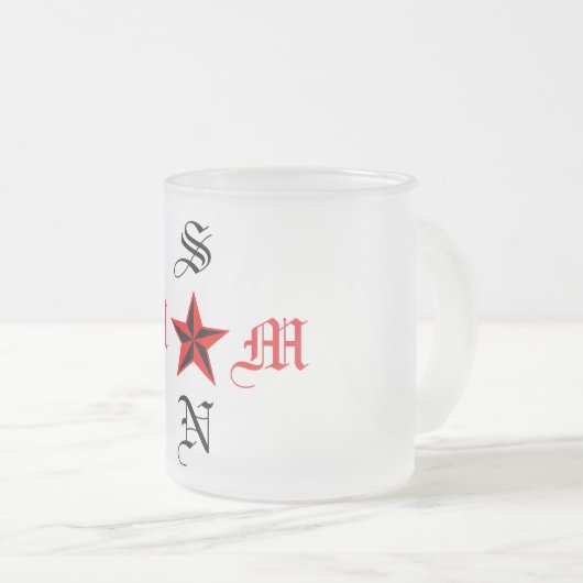 MOEDER EN ZOON MATGLAS KOFFIEMOK (Voorkant rechts)