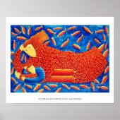 Moeder en zoon met Goldfish Modern Art print (Voorkant)