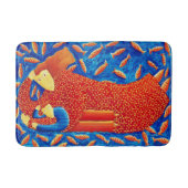 Moeder en zoon met goudvis Moderne kunst schildere Badmat (Voorkant)