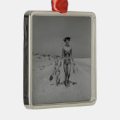 Moeder en zoon metalen ornament (Rechts)