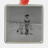 Moeder en zoon metalen ornament (Voorkant)