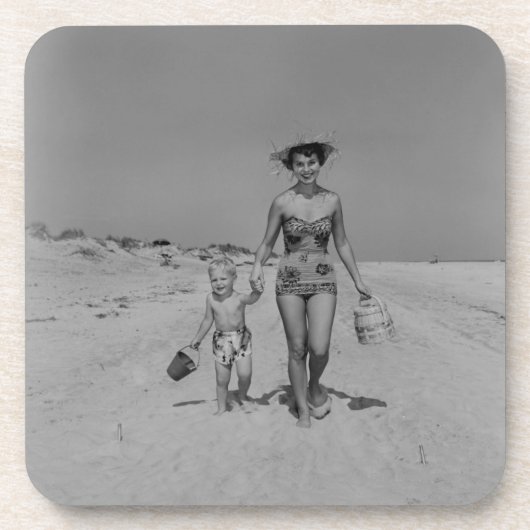 Moeder en zoon onderzetter (Voorkant)