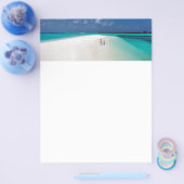 Moeder en zoon op tropisch strand flyer (Enkel)