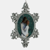 Moeder en zoon Pewter Snowflake Ornament (Links)