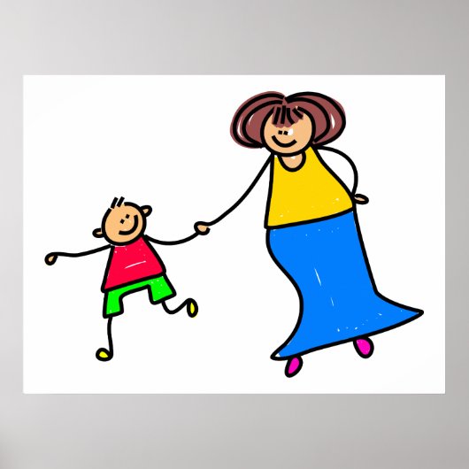 Moeder en zoon poster (Voorkant)