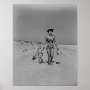 Moeder en zoon poster