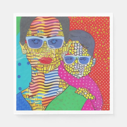 Moeder en zoon servet (Voorkant)