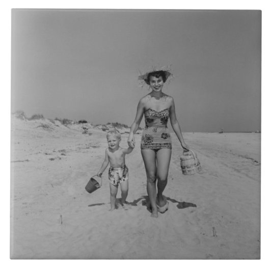 Moeder en zoon tegeltje (Voorkant)