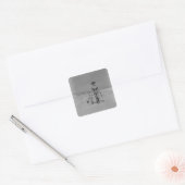 Moeder en zoon vierkante sticker (Envelop)