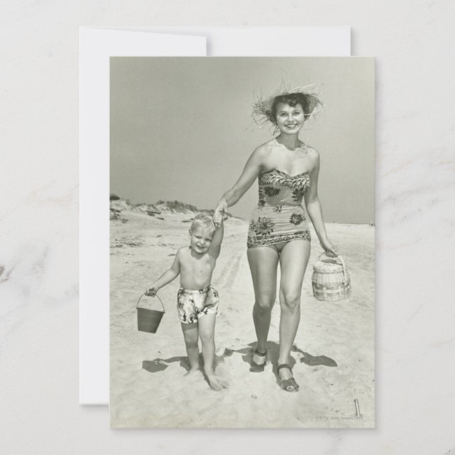 Moeder en zoon Walking (Voorkant)