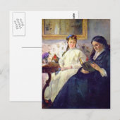 Moeder en zus van de kunstenaar Berthe Morisot Briefkaart (Voorkant / Achterkant)