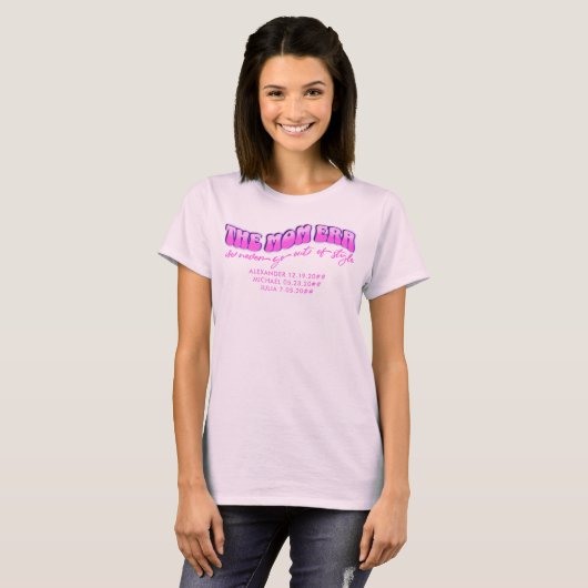 Moeder Era Roze Verjaardag Zwangerschap Vrouw Disc T-shirt (Voorkant volledig)