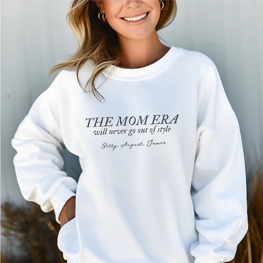 Moeder Era Sweater Custom Naam Gift voor Mam