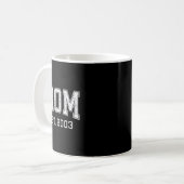 Moeder Est 2003 Aangepaste Gepersonaliseerde Moede Koffiemok (Voorkant links)