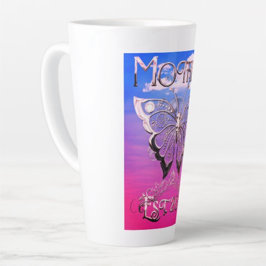 Moeder Est 2021 aangepaste latte Mok (Linkerhoek)