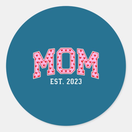Moeder Est 2023 Moeder Moederdag Ronde Sticker (Voorkant)